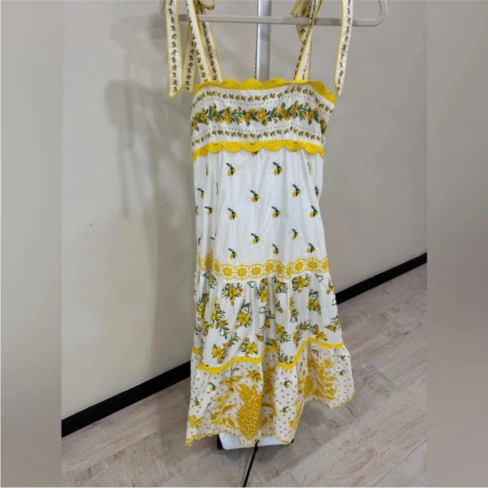 FARM Rio Sicily Richelieu Sleeveless Midi-Dress - Picture 3 of 14